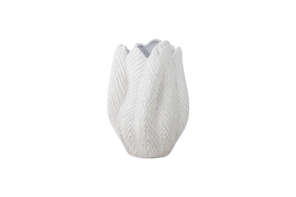 Vase aus weißem Sandstein H26 Besa Bloomingville