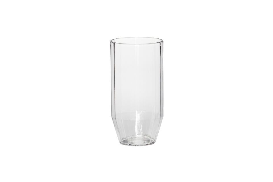 Wasserglas aus Klarglas Aster Hübsch