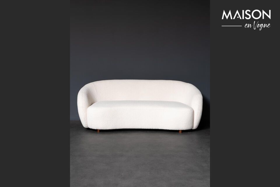 Weißes 3-Sitzer-Sofa aus Stoff Oxygène Chehoma