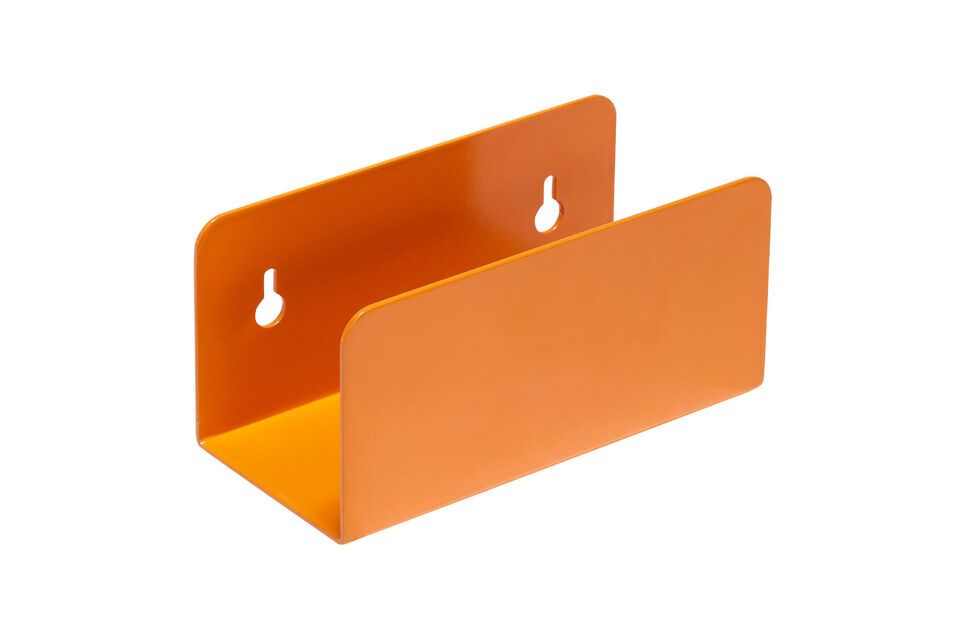 Zeitschriftenhalter aus Metall in Orange Clutch Hübsch